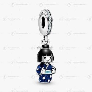 Pandora Japanese Doll in Blue Kimono Dangle Charm